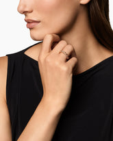 Sculpted Cable Flex Band Ring in 18K Rose Gold with Cognac Diamonds, 5mm